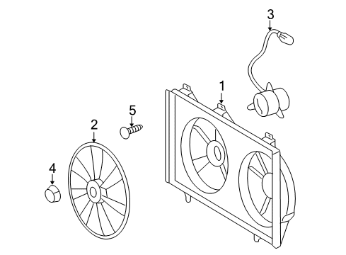 2011 Toyota Camry Cooling System, Radiator, Water Pump, Cooling Fan Diagram 1 - Thumbnail