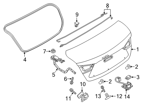 2019 Toyota Yaris Panel Sub-Assembly, Luggage Diagram for 64401-WB004