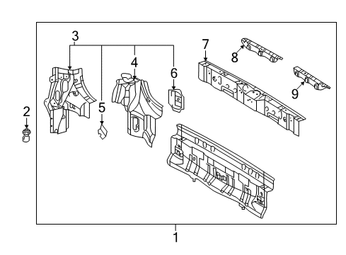 2018 Toyota Sienna Rear Body Diagram