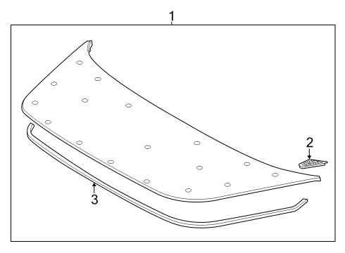 2023 Toyota bZ4X Exterior Trim - Hood Diagram