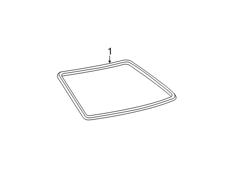 2011 Toyota Avalon Back Glass - Reveal Moldings Diagram