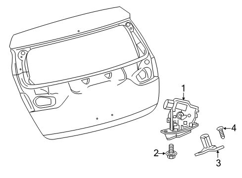 2017 Toyota Corolla iM Lift Gate - Lock & Hardware Diagram