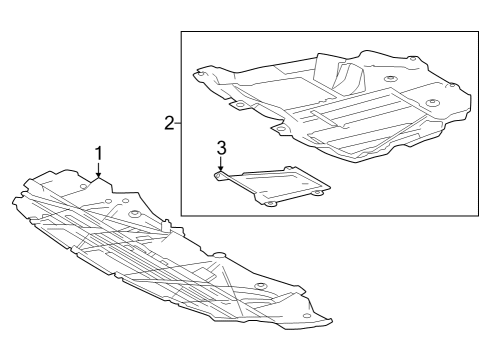 2023 Toyota Crown Splash Shields Diagram