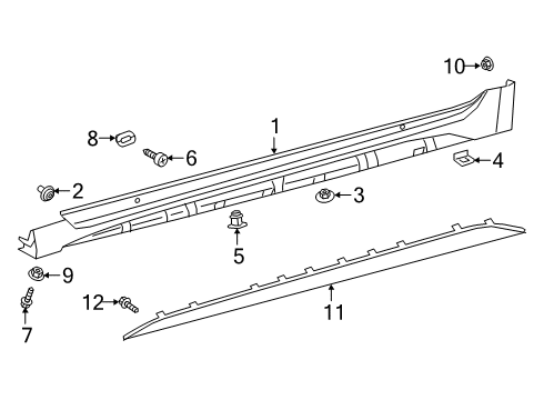 2022 Toyota Corolla Exterior Trim - Pillars Diagram 3 - Thumbnail