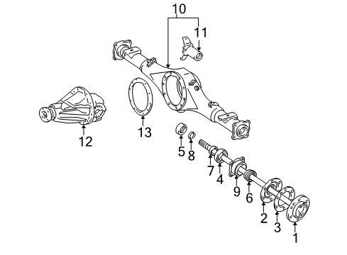 2004 Toyota Tacoma Axle Housing, Rear Diagram for 42110-35890