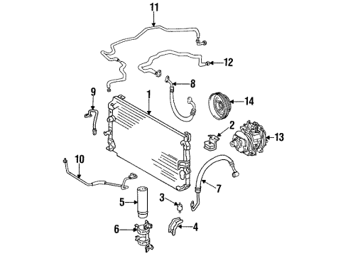 1993 Toyota Celica EVAPORATOR Sub-Assembly Diagram for 88501-20271