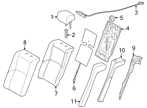 2023 Toyota Crown COVER SUB-ASSY, RR S Diagram for 71078-30A80-C9