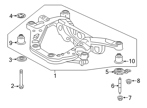 2019 Toyota RAV4 Suspension Mounting - Rear Diagram