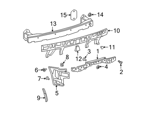 2021 Toyota GR Supra Bumper & Components - Rear Diagram