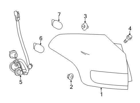 2014 Toyota RAV4 Tail Lamps Diagram 2 - Thumbnail