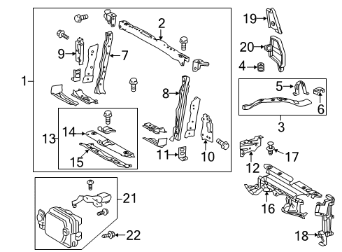 2017 Toyota RAV4 Radiator Support Diagram