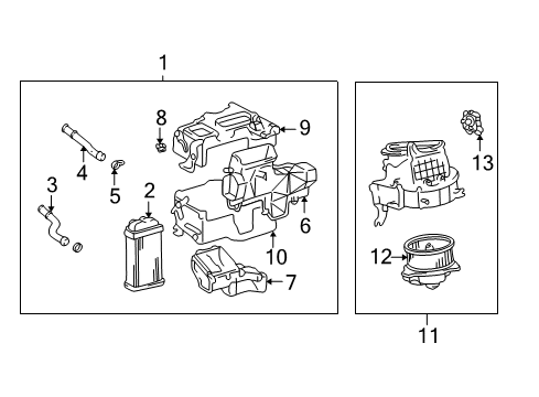 2004 Toyota Tundra Blower Motor & Fan, Air Condition Diagram 1 - Thumbnail