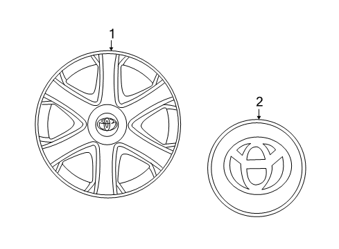 2013 Toyota Matrix Wheel Covers & Trim Diagram