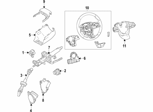 2021 Toyota Sienna Switch, Tilt & Telescopic Diagram for 89235-33010