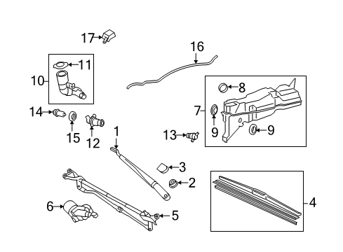 2021 Toyota Land Cruiser Wiper & Washer Components Diagram