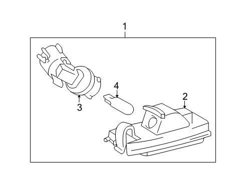 2010 Toyota Yaris Bulbs Diagram 4 - Thumbnail