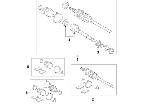 1999 Toyota Camry Shaft Assembly, Front Drive, Right Diagram for 43410-06160