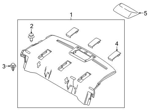 2020 Toyota Yaris Interior Trim - Rear Body Diagram 3 - Thumbnail