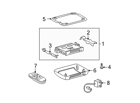 2008 Toyota Highlander Entertainment System Components Diagram 2 - Thumbnail