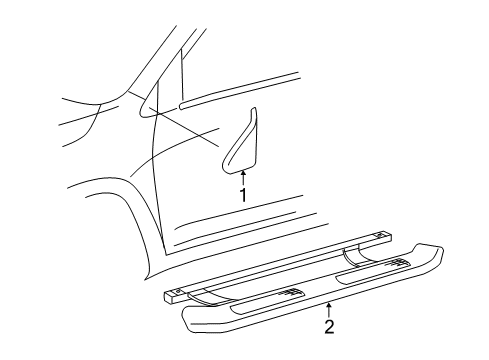 2011 Toyota RAV4 Exterior Trim - Pillars, Rocker & Floor Diagram