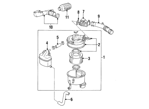 1994 Toyota Land Cruiser Ecm Ecu Engine Control Module Diagram for 89661-60221