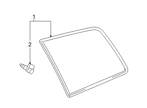 2006 Toyota Highlander Quarter Panel - Glass & Hardware Diagram