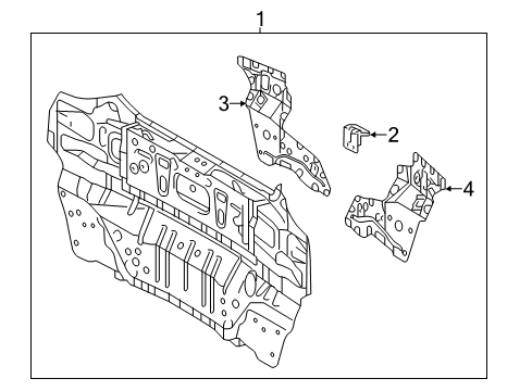 2012 Scion iQ Rear Body Panel Diagram for 58307-74060