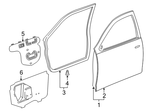 2002 Toyota Avalon Front Door Diagram