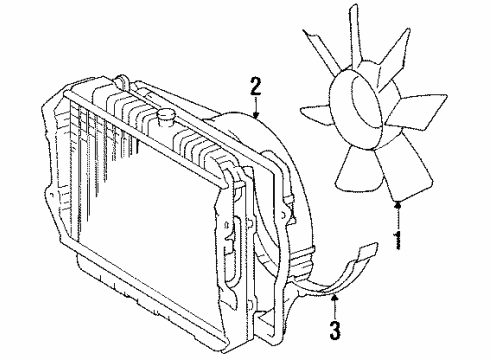 1987 Toyota 4Runner Cooling System, Radiator, Water Pump, Cooling Fan Diagram 1 - Thumbnail