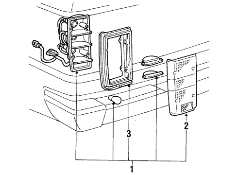 1988 Toyota Land Cruiser Tail Lamps Diagram