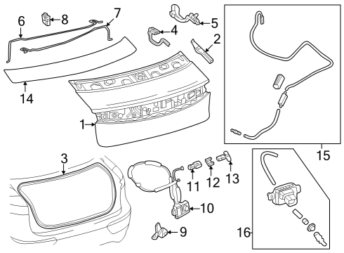 2023 Toyota Crown LOCK ASSY, LUGGAGE C Diagram for 64600-30250