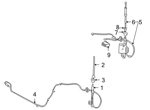 2000 Toyota MR2 Spyder Antenna & Radio Diagram