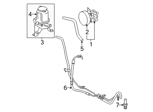 2007 Toyota Tacoma Tube Assy, Pressure Feed Diagram for 44410-04200