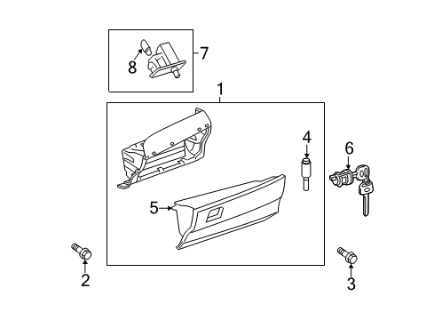 2008 Toyota Camry Glove Box Diagram