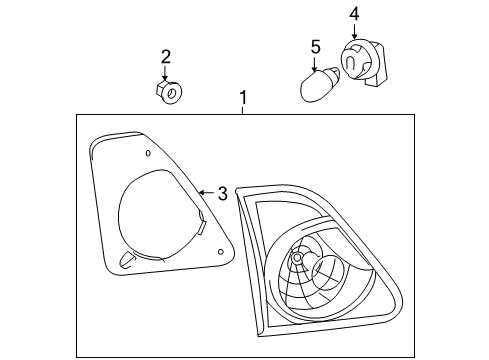 2010 Toyota Corolla Lens And Body, Rear Lamp, RH Diagram for 81581-12110