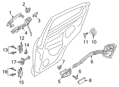 2020 Toyota Yaris Rear Door Diagram 5 - Thumbnail