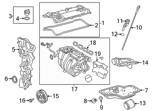 2022 Toyota Venza Engine Parts & Mounts, Timing, Lubrication System Diagram 1 - Thumbnail