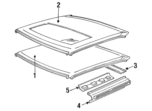 1985 Toyota Celica Rail, Roof Side, Inner LH Diagram for 61232-14150