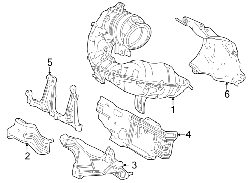 2024 Toyota Grand Highlander Manifold W/Converter, Passenger Side Diagram for 17400-F0050