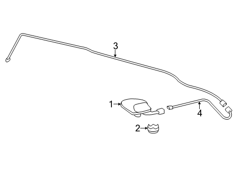 2012 Toyota FJ Cruiser Antenna Assembly, SATELL Diagram for 86960-35030-D0