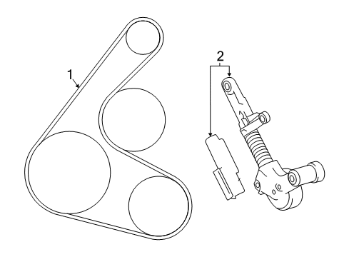 2014 Toyota Corolla Belts & Pulleys Diagram