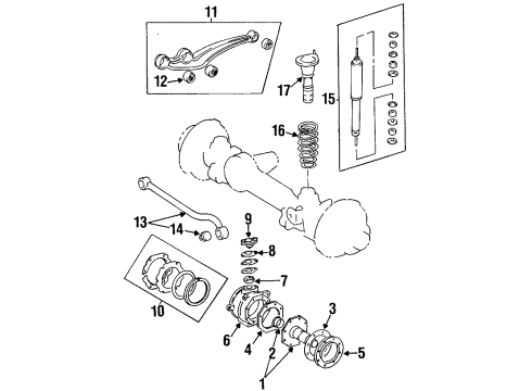 1995 Toyota Land Cruiser Front Suspension, Control Arm Diagram 2 - Thumbnail