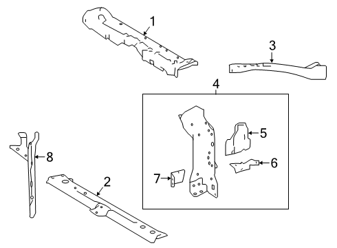 2019 Toyota Corolla Radiator Support Diagram 2 - Thumbnail