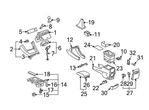 2005 Toyota Camry Socket Assembly, Power Point, Rear Diagram for 85530-33050