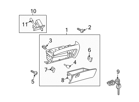 2010 Toyota Venza Glove Box Diagram