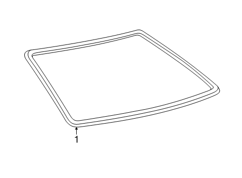 2001 Toyota Solara Back Glass - Reveal Moldings Diagram