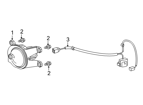 2020 Toyota Prius AWD-e Fog Lamps Diagram