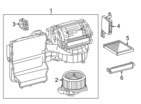 2019 Toyota Highlander Blower Motor & Fan Diagram