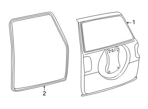 2005 Toyota RAV4 Back Door Diagram