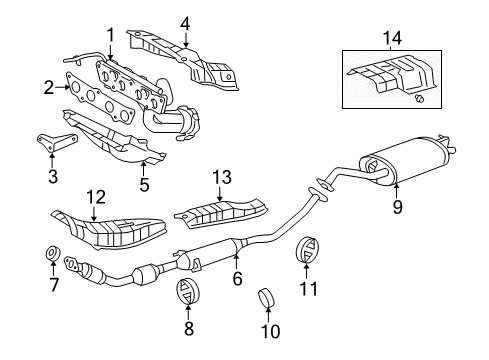 2006 Toyota Corolla Exhaust Manifold Diagram 1 - Thumbnail